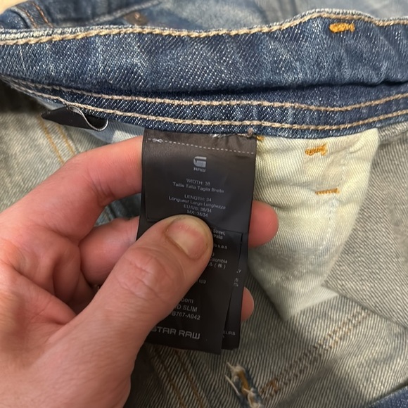 G-Star Raw Men’s Medium Stretch G-Bleid Slim Button Fly Jeans SZ 38x34 - Picture 9 of 14